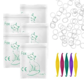 Annhua Annhua 500Pcs Orthodontic Elastics Rubber Bands, 5 Pcs Placers Included, Fox 1/4'' 4.5OZ Dental Braces Rings for Teeth Gap, Braces, Crooked Teeth,etc