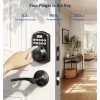 Veise Fingerprint Keyless Entry Door Lock with 2 Lever Handles
