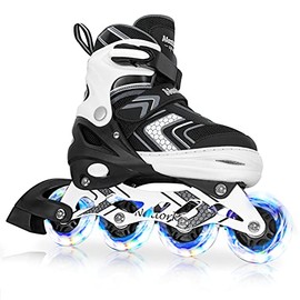Nattork Inline Skates for Boys Adjustable with Light up , Fun Illuminating Roller Skate for Boys and Ladies