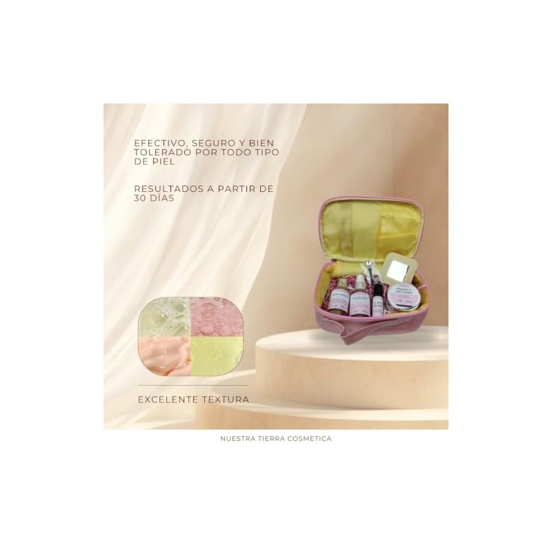 Nuestra Tierra Cosmética Kit Ritual Rejuvenecedor 4 Pasos, Agua Micelar,