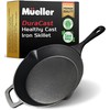 Mueller Pre-Seasoned Heavy-Duty Healthy Cast Iron Skillet 10-inch, Cast Iron