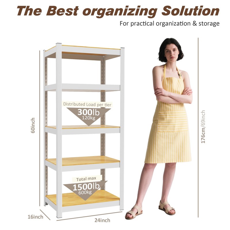 VDEVY 5 Tier 24" W x 16" D x 60"