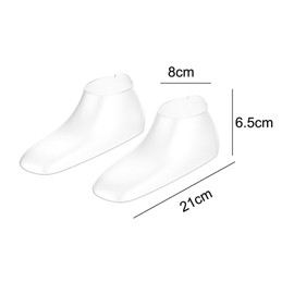 perfeclan 2 Stück Silikonsocken für Damen, bequem, Fußpflege-Tool, Fuß-SPA-Socken, weiche, feuchtigkeitsspendende Socken für trockene Füße, Klar