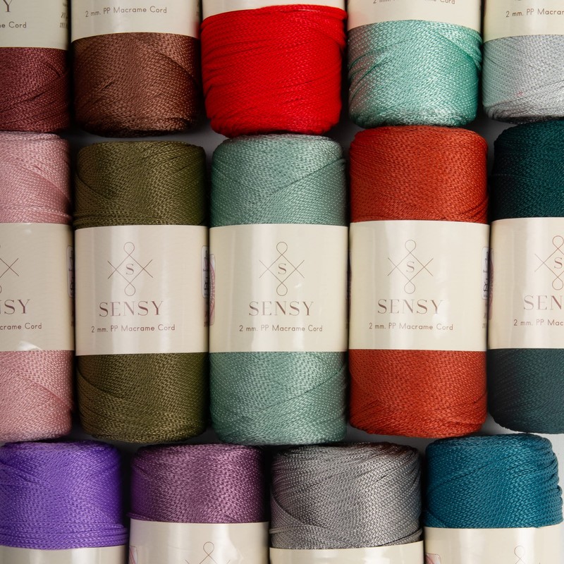 Sensy Premium 2-mm 220-metre Polyester Rope, 100% Polypropylene Cord, Macrame