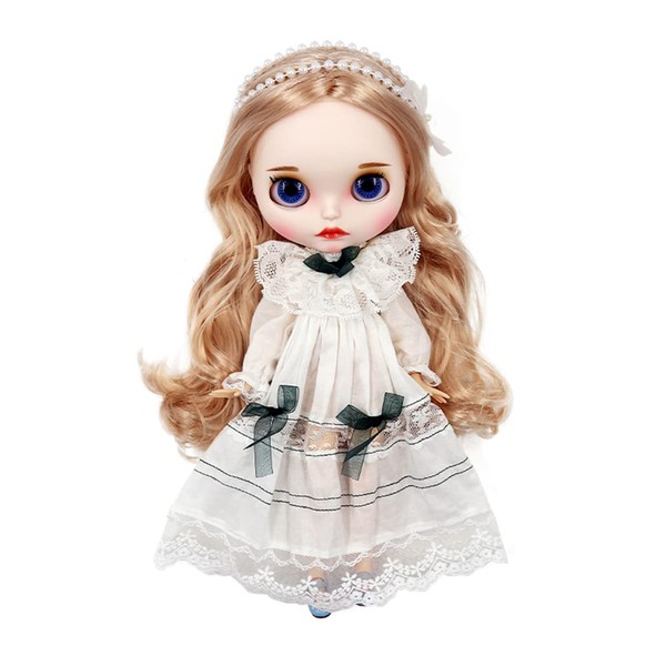 ICY Fortune Days Doll Clothes - White Long Skirt, Suitable for 1/6 or 30 cm Tall Doll Dress Accessories, Suitable for Blythe,Obitsu and Licca-Chan Clothes (09)