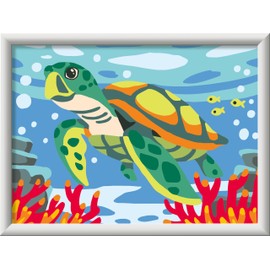 Ravensburger CreArt 23993 - Sea Turtle - Painting by Numbers for Children from 7 Years, Easter Gifts Children 7 Years, Small Gift for Easter