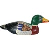 Wooden Duck Figurine Hand Engraved & Painted - Farmhouse Decor,