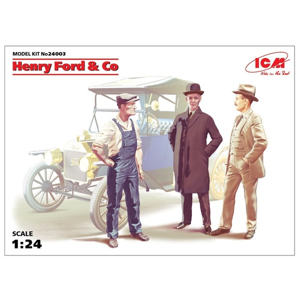 ICM ICM24003 1:24-Henry Ford & Co 3 Figures