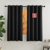 NICETOWN Flame Resistant Blackout Black Curtains 63 inch Long 2