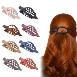 Flat Hair Claw Clips, Hair Clips Women, 8-Piece Set With Flat Hair Clips, Claw Clip for Thin Hairs, Hair Styling Accessories Strong Hold for Daily Use, Sports, and Formal Styles