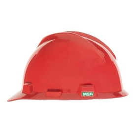 MSA V-Gard Standard Hard Hat Caps Fast-Trac Suspension Safety Helmet All Colors - Red-475363