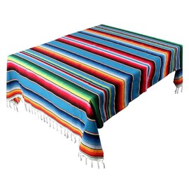 Liseng Mexican Sarape Picnic Blanket Throw Table Blanket Hot Bar for Yoga 120 x 180 cm