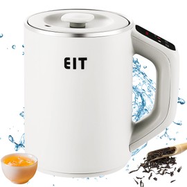 800 ml Small Kettle, 300 W Travel Kettle, 5 Minutes Fast Boiling, Travel Kettle, Small, Portable Mini Camping Kettle for Tea, Coffee (White)