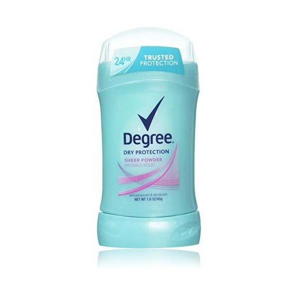 Degree Women Anti-Perspirant and Deodorant Invisible Solid, Sheer Powder 1.6 oz (Pack of 10)