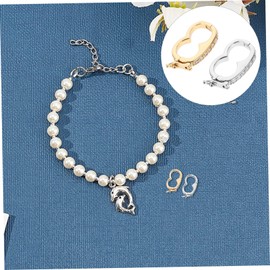 Gadpiparty 2Pcs Shortener Clasps for Necklaces Enhancer Buckles Platinum for DIY Jewelry Making and Pearl Necklaces Durable Material Stylish