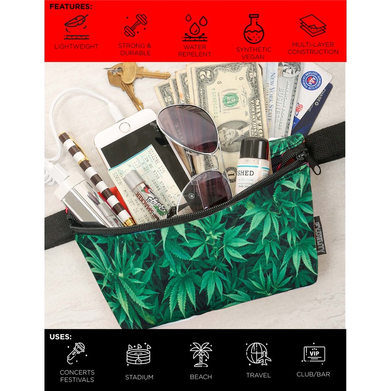 fydelity- riñonera ultrafino: NC-17 | Parental Advisory Explicit Content, Weed