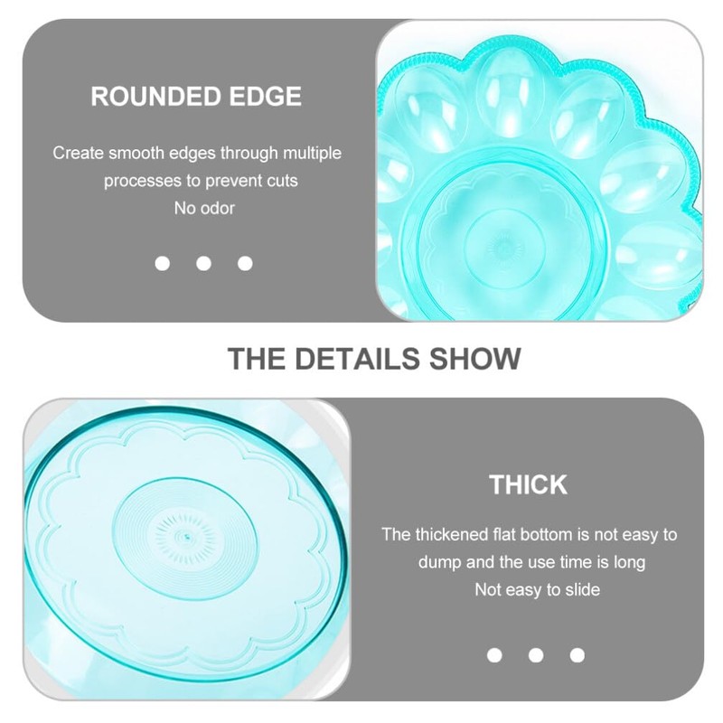 DEARMAMY 3Pcs Easter Egg Plates: Deviled Egg Dishes - 9.4Inches