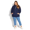 Avenue Women's Plus Size Jacket - Polar Fleece Zip