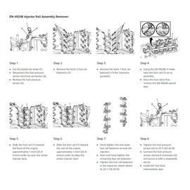 Fuel Injector Rail Remover Tool, Professional Delphi Fuel Injectors Replace EN 49248 with EN 49245 for Engine