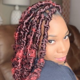 10 Inch Spring Twist Crochet Braids Hair for Butterfly Locs Bomb Twist Crochet Hair Beyond Beauty Ombre Colors Synthetic Fluffy Hair Extension 3 Packs 30 Strands 135g/Pack(10 Inch, T1B BUG)