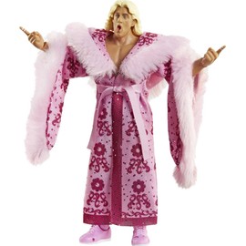 WWE MATTEL Ultimate Edition Ric Flair Action Figure, 6-in / 15.24-cm, with Interchangeable Heads, Swappable Hands & Entrance Robe for Ages 8 Years Old & Up