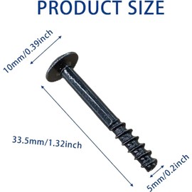 10 Pcs Air Filter Lid Set - Universal Air Box Screw - Car Replacement Maintenance Screws (33.5mm x 5mm)