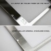 KA T304 Stainless Steel Polish Purple Chrome License Plate Frame