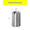 HOLMOL Pack of 20 Threaded Insert, 15 mm Threaded Sleeve