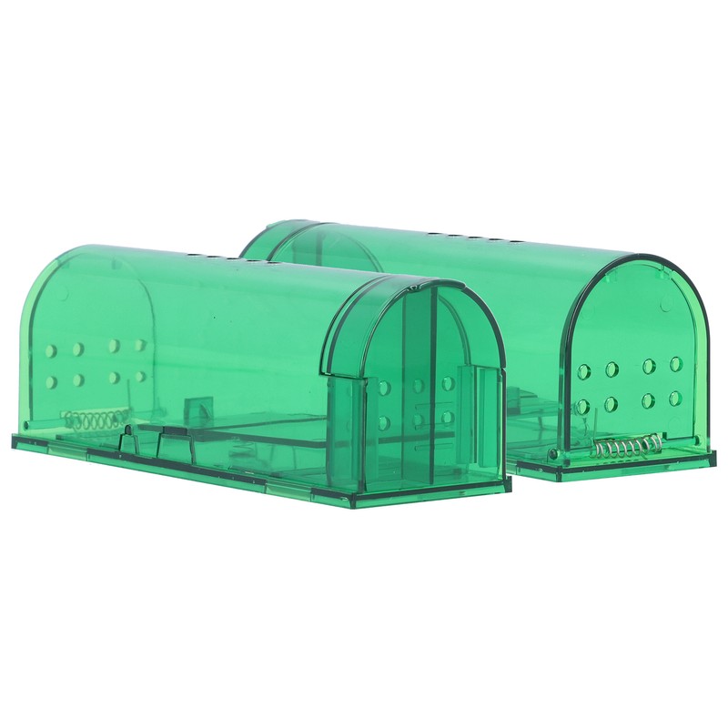 2Pcs Waterproof Mouse Trap Cage Automatic Plastic Mouse Catcher for