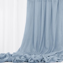 Dusty Blue Wedding Gauze Cheesecloth Fabric, 9.2M x 90cm Cheesecloth Arch Draping Ceiling Drape Table Runner, Blue DIY Cheesecloth for Chair Sash Napkins Drape Wedding Decoration