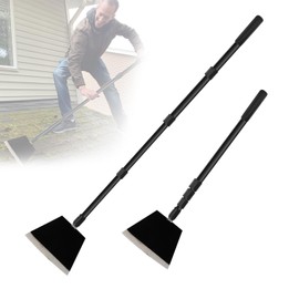 Smarkey Garden Shovel, Ice Scraper for Cleaning, Snow Flat Shovel with Adjustable Long Handle and Heavy Duty Sharp Blade, Cleaning Weed Remove Tool for Lawn Edging Back Yard Sidewalk Grass
