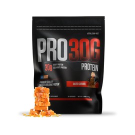 ATHLEAN-X PRO-30G, Premium Whey Protein Isolate Powder, Chocolate Salted Caramel, Gluten-Free, Low Sugar, 30g of High Protein Powder for Muscle Recovery & Growth