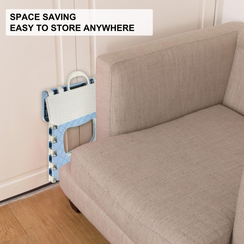uxcell 8" Folding Step Stool for Adults 165 lbs Capacity