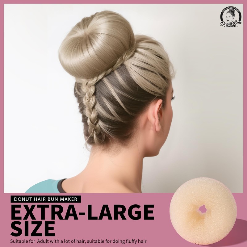 Teenitor Hair Bun Shaper Set with Extra-large, Large, Medium, Small