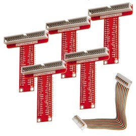 AZDelivery 5 x 40 Pins GPIO Breakout Board and Compatible Ribbon Cable Compatible with Raspberry Pi