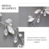 Gorais Crystal Bride Wedding Hair Vine Silver Bridal Hair Headband