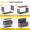 EAST OAK Outdoor Storage Box, 90 Gallon Deck Box, Waterproof