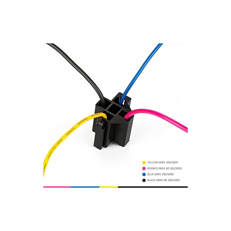 Automotive Relay Harness Set,Jtron 12V 40A 4-Pin SPDT with Interlocking