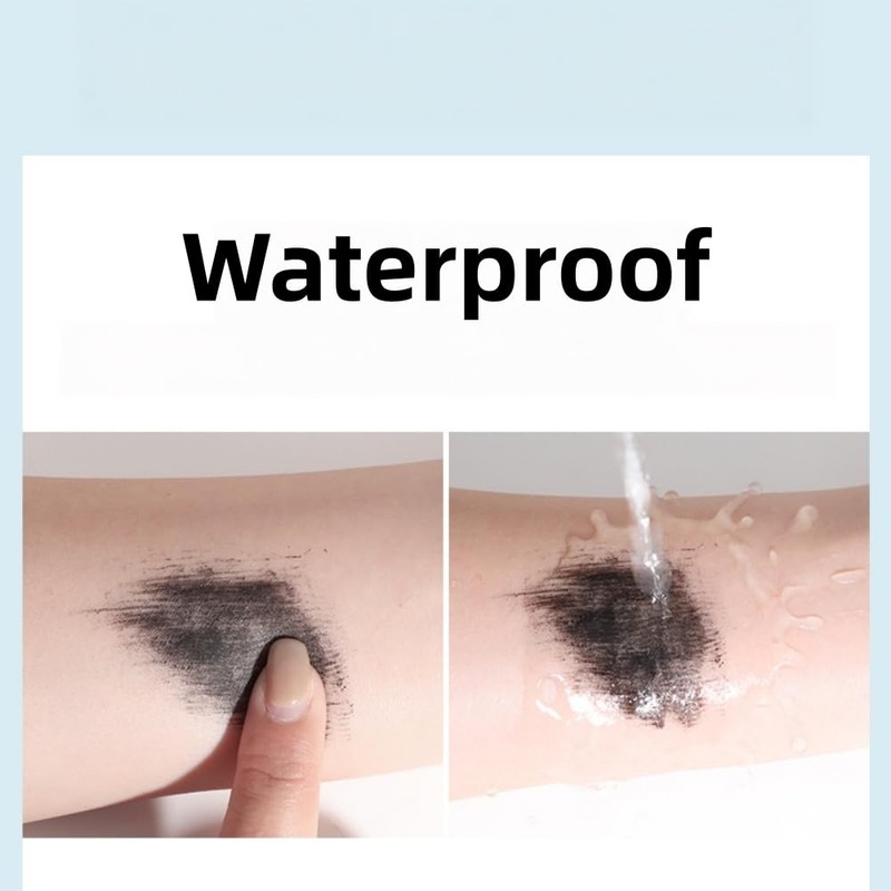 Schwarze wasserfeste Mascara/Wimperntusche mit winzigem Bürstchen für untere/feine/spärliche Wimpern, wischfest,