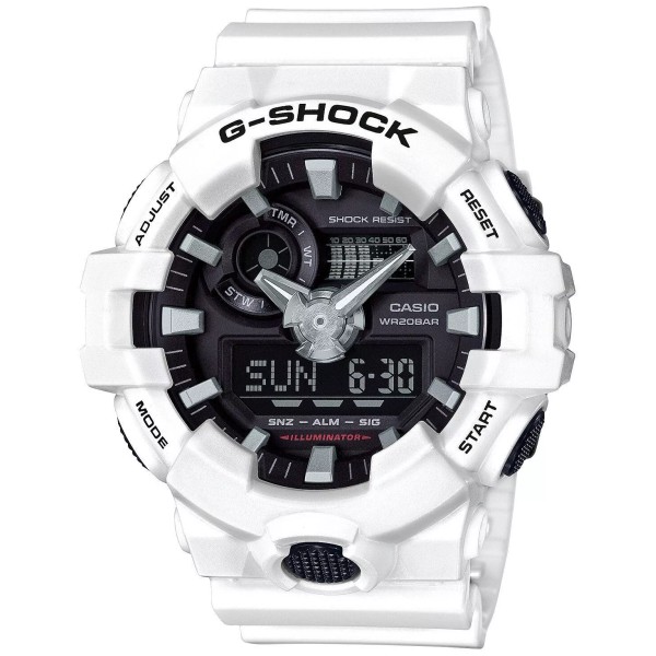 Casio G-Shock Analog- Digital White Men's Wrist Watch GA700-7A /
