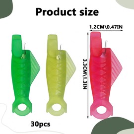 30PCS Sewing Machine Needle Threader Plastic and Metal Needle Threaders for Sewing Machines Green Pink Yellow Automatic Needle Threader Fish Type Sewing Accessories for Sewing Machines Craft Tool