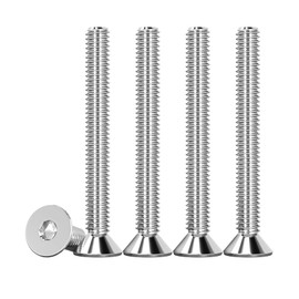 Drenky M4 X 40mm Screws, M4 Socket Screws 50 Pcs Hex Screws DIN 7991 / ISO 10642 Rustproof Machine Screws 304 Stainless Steel Hex Socket Countersunk Bolts, Fully Thread