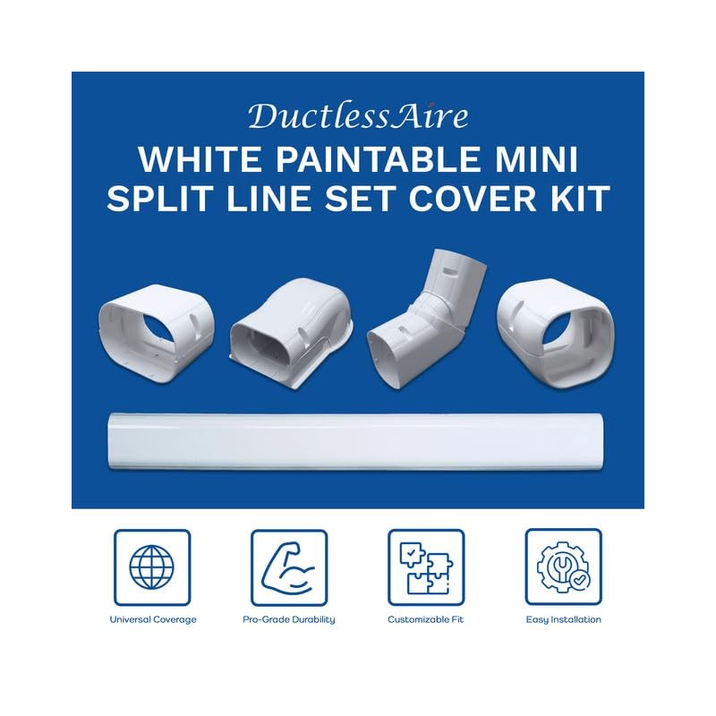 DuctlessAire - Mini Split Line Set Cover Kit - Paintable