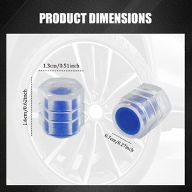 Lyxheth 8PCS Fluorescent Tire Valve Stem Caps, Tire Valve Covers, Luminous Auto Wheel Air Valve Caps, Corrosion Resistant Leak-Proof Wheel Valve Cover Universal for Car, Truck, Bike (Blue)