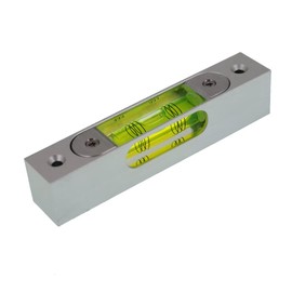 Rectangle Adjustable Spirit Level Instrument with Holes Aluminum Alloy Metal Adjustable Liquid Level Luminous Demagnetization Length 120mm Hole Spacing 100mm Green
