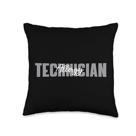 Allergy Technician Typeset Wear Allergy Testing Expert Throw Pillow
