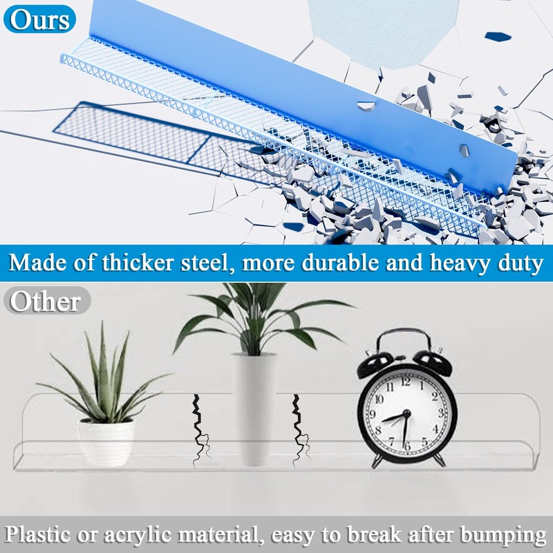 DTUQYX Metal Magnetic Book Shelf: Book Display Shelf 2 Pack