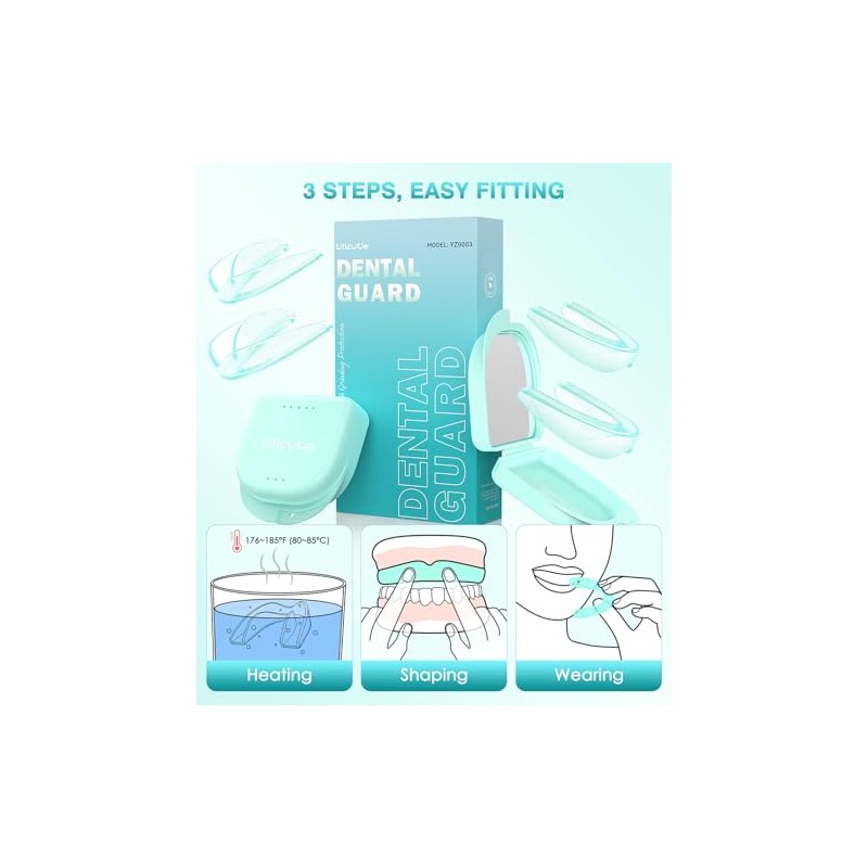Protector antimolienda, protector bucal para dormir, paquete de 4/2 protectores