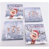 Powershop11 Pack of 80 Christmas Napkins - Reindeer Colourful Printed