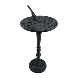 Verdigris Finished Cast Iron Dragonfly Sundial with Pedestal